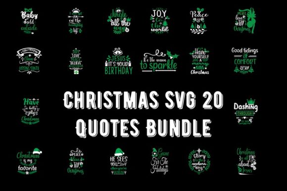 Christmas 20 Quotes Bundle Part 3 for T-Shirt Designs