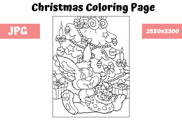 Christmas Coloring Page for Kids - 10: A Festive Graphic Design Asset