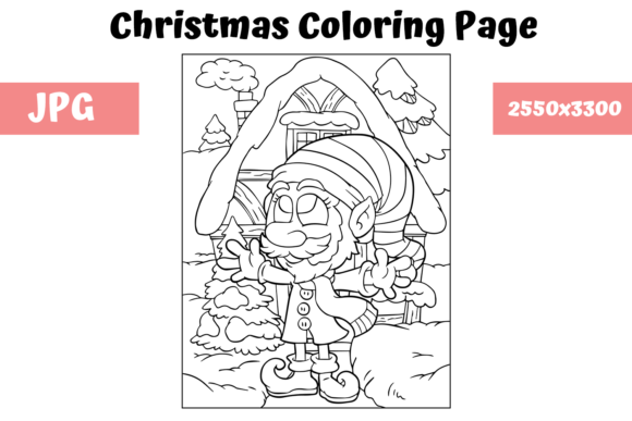 Christmas Coloring Page for Kids - 24: A Festive Graphic Design Asset
