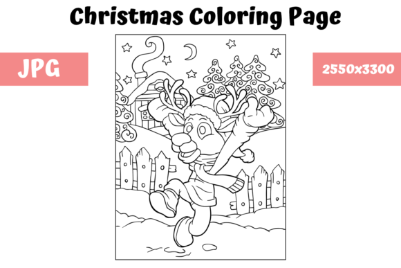 Christmas Coloring Page for Kids - 29: A Festive Graphic Design Asset