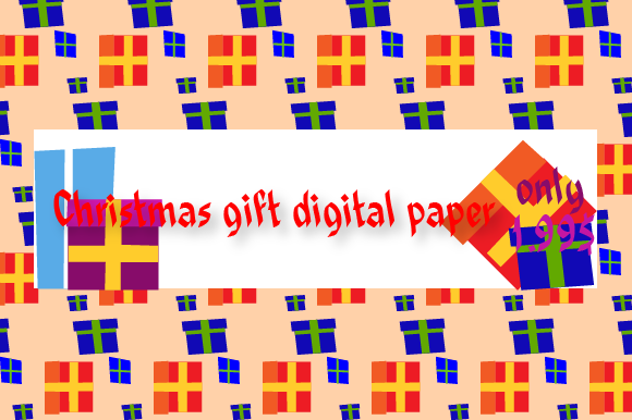 Christmas Gift Digital Paper Patterns for Content Publishing