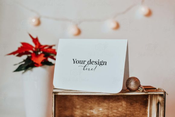 Christmas Greeting Card Mockup for Invitations Amp