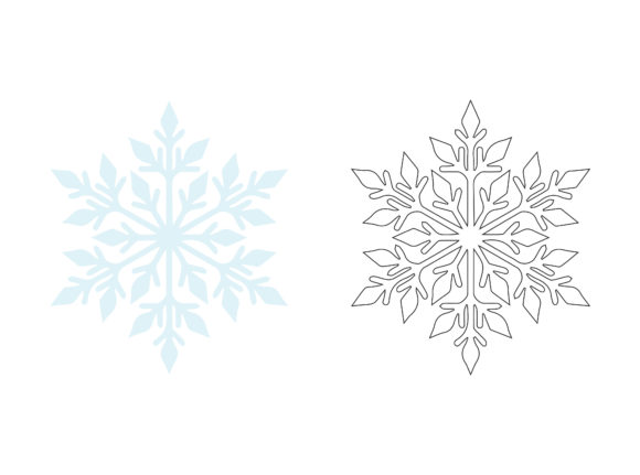 Christmas Snowflake Fill Outline Icon for Crafts