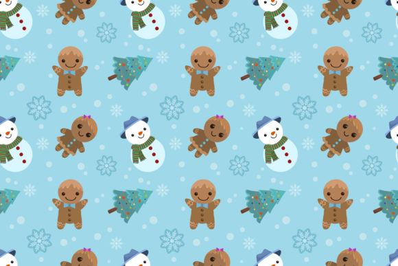 Cute Snowman with Christmas Tree Embroidery