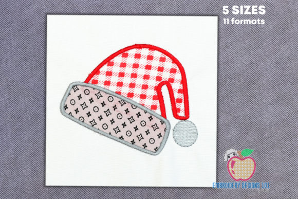 Hat of the Santa Applique Pattern for Christmas Branding