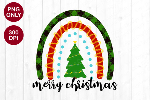 Merry Christmas Rainbow Sublimation for Crafts