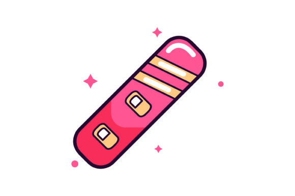 Red Cream Snow Board Christmas Icon for Branding and Design Projects