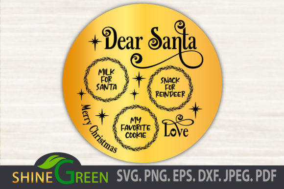 Santa Tray - Merry Christmas Ornament for Crafts