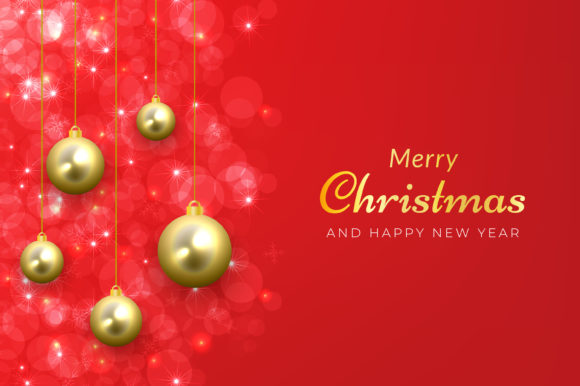 Sparkling Red Christmas Background for Graphic Templates
